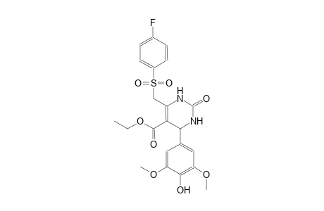 5-pyrimidinecarboxylic acid, 6-[[(4-fluorophenyl)sulfonyl]methyl]-1,2,3,4-tetrahydro-4-(4-hydroxy-3,5-dimethoxyphenyl)-2-oxo-, ethyl ester