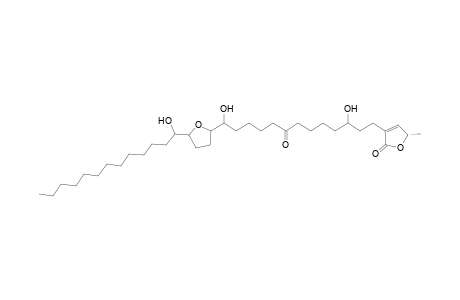3-[13'-(2"-<.alpha.-Hydroxytridecyl>-tetrahydrofuran-2"'-yl)-13'-(8"-oxo-3",13"-dihydroxy)tridecyl]-5-methyl-2,5-dihydrofuran-2-one