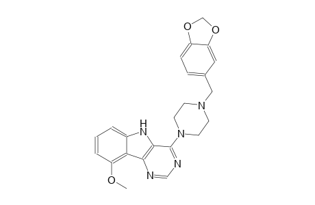 4-[4-(1,3-benzodioxol-5-ylmethyl)-1-piperazinyl]-9-methoxy-5H-pyrimido[5,4-b]indole