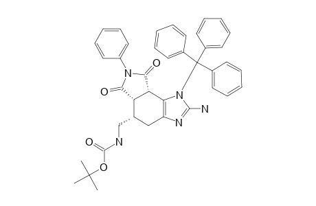 RAC-(2-AMINO-6,8-DIOXO-7-PHENYL-1-TRITYL-1,4,5,5A,6,7,8,8A-OCTAHYDRO-IMIDAZO-[4,5-E]-ISOINDOL-5-YLMETHYL)-CARBAMIC-ACID-TERT.-BUTYLESTER