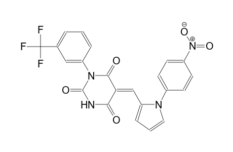 (5E)-5-{[1-(4-nitrophenyl)-1H-pyrrol-2-yl]methylene}-1-[3-(trifluoromethyl)phenyl]-2,4,6(1H,3H,5H)-pyrimidinetrione