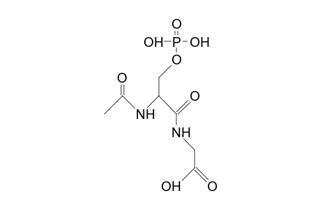 N-Acetyl-O-phosphono-L-seryl-glycine
