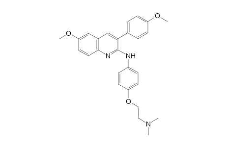 N-(4-(2-(dimethylamino)ethoxy)phenyl)-6-methoxy-3-(4-methoxyphenyl)quinoline-2-amine