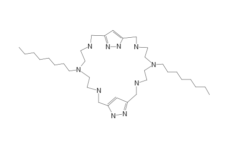 6,19-DIOCTYL-3,6,9,12,13,16,19,22,25,26-DECAAZATRICYCLO-[22.1.1(11,14)]-OCTACOSA-1(27),11,14(28),24-TETRAENE