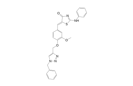 (Z)-5-(4-((1-Benzyl-1H-1,2,3-triazol-4-yl)methoxy)-3-methoxybenzylidene)-2-(phenylamino)thiazol-4(5H)-one