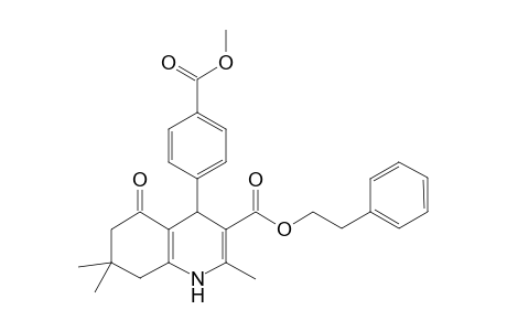 4-(4-carbomethoxyphenyl)-5-keto-2,7,7-trimethyl-1,4,6,8-tetrahydroquinoline-3-carboxylic acid phenethyl ester