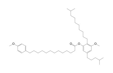 Benzenetridecanoic acid, 4-methoxy-, 3-methoxy-2-(9-methyldecyl)-5-(4-methylpentyl)phenyl ester