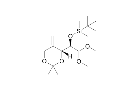 tert-Butyl((R)-1-((R)-2,2-dimethyl-5-methylene-1,3-dioxan-4-yl)-2,2-dimethoxyethoxy)dimethylsilane
