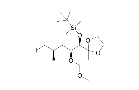 (5S,6R)-5-((R)-3-iodo-2-methylpropyl)-8,8,9,9-tetramethyl-6-(2-methyl-1,3-dioxolan-2-yl)-2,4,7-trioxa-8-siladecane