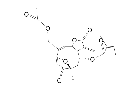 1-OXO-3,10-EPOXY-8-ANGELOXY-15-ACETOXYGERMACRA-2,4,11(13)-TRIEN-6(12)-OLIDE