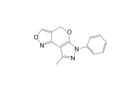8-Methyl-6-phenyl-4H,6H-pyrazolo[4',3':5,6]pyrano[4,3-c]isoxazole
