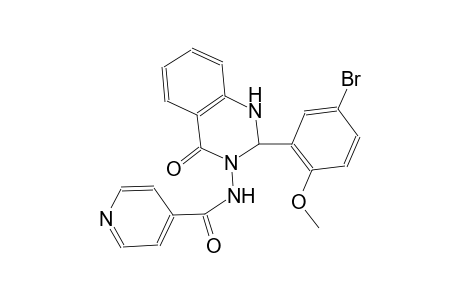 N-(2-(5-bromo-2-methoxyphenyl)-4-oxo-1,4-dihydro-3(2H)-quinazolinyl)isonicotinamide