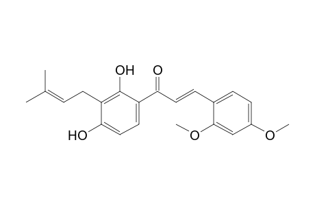 (E)-1-[2,4-dihydroxy-3-(3-methylbut-2-enyl)phenyl]-3-(2,4-dimethoxyphenyl)-2-propen-1-one