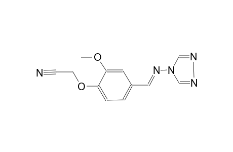{2-methoxy-4-[(E)-(4H-1,2,4-triazol-4-ylimino)methyl]phenoxy}acetonitrile
