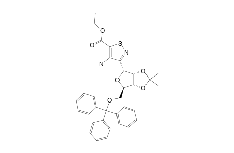 ETHYL-4-AMINO-3-(2,3-O-ISOPROPYLIDENE-5-O-TRITYL-ALPHA-D-RIBOFURANOSYL)-ISOTHIAZOLE-5-CABROXYLATE