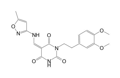 2,4,6(1H,3H,5H)-pyrimidinetrione, 1-[2-(3,4-dimethoxyphenyl)ethyl]-5-[[(5-methyl-3-isoxazolyl)amino]methylene]-, (5Z)-