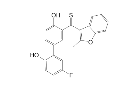 (5'-Fluoro-2',4-dihydroxy-1,1'-biphenyl-3-yl)(2-methyl-1-benzofuran-3-yl)methanethione