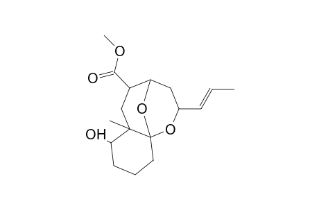 10,13-Dioxatricyclo[7.3.1.0(4,9)]tridecan-5-ol-2-carboxylic acid, 4-methyl-11-(1-propenyl)-, methyl ester