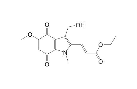 (E)-Ethyl 3-(3-Hydroxymethyl)-5-methoxy-1-methyl-4,7-dioxo-2-indolyl-prop-2-enoate