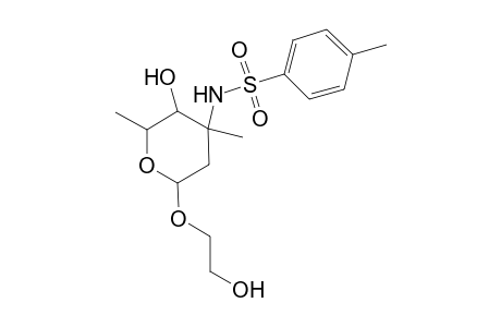 .alpha.-DL-lyxo-Hexopyranoside, 2-hydroxyethyl 2,3,6-trideoxy-3-C-methyl-3-[[(4-methylphenyl)sulfonyl]amino]-