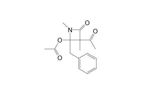 4-acetoxy-3-acetyl-4-benzyl-1,3-dimethylazetidin-2-one