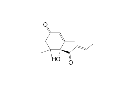 2-Cyclohexen-1-one, 4-hydroxy-3,5,5-trimethyl-4-(1-oxo-2-butenyl)-, [R-(E)]-