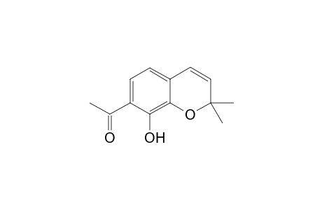 Plucheachromenone (2,2-dimethyl-7-acetyl-8-hydroxycychromenone)