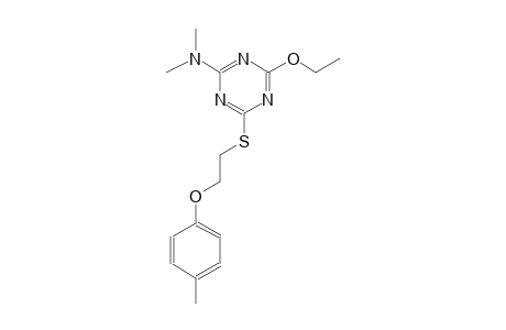 4-ethoxy-N,N-dimethyl-6-{[2-(4-methylphenoxy)ethyl]sulfanyl}-1,3,5-triazin-2-amine