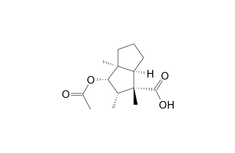 1-Pentalenecarboxylic acid, 3-(acetyloxy)octahydro-1,2,3a-trimethyl-, (1.alpha.,2.alpha.,3.alpha.,3a.alpha.,6a.alpha.)-(.+-.)-