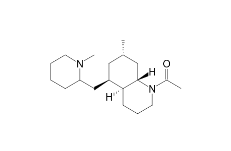 Quinoline, 1-acetyldecahydro-7-methyl-5-[(1-methyl-2-piperidinyl)methyl]-, [4a.alpha.,5.beta.(S*),7.alpha.,8a.beta.]-(-)-