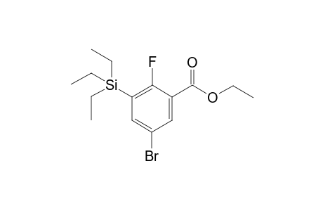 ethyl 5-bromo-2-fluoro-3-(triethylsilyl)benzoate