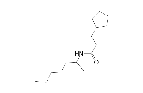 3-cyclopentyl-N-(1-methylhexyl)propanamide