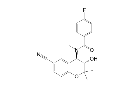 trans-4-Amino-6-cyano-3-hydroxy-2,2-dimethyl-2H-1-benzopyrane,N-methyl-N-(4-fluorobenzoyl)