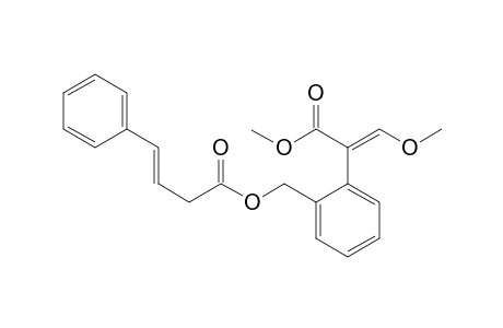 Benzeneacetic acid, alpha-(methoxymethylene)-2-[[(1-oxo-4-phenyl-3-butenyl)oxy]methyl]-, methyl ester, (E,?)-