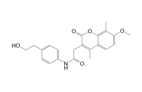 2H-1-benzopyran-3-acetamide, N-[4-(2-hydroxyethyl)phenyl]-7-methoxy-4,8-dimethyl-2-oxo-
