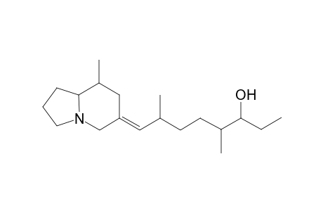 5-Methyl-3-(2',5'-dimethyl-6'-hydroxyoctylidene)-1-azabicyclo[4.3.0]nonane