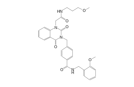 N-(2-methoxybenzyl)-4-[(1-{2-[(3-methoxypropyl)amino]-2-oxoethyl}-2,4-dioxo-1,4-dihydro-3(2H)-quinazolinyl)methyl]benzamide