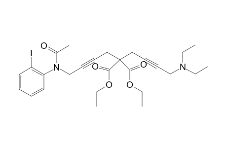 2-[4-(N-acetyl-2-iodo-anilino)but-2-ynyl]-2-[4-(diethylamino)but-2-ynyl]malonic acid diethyl ester