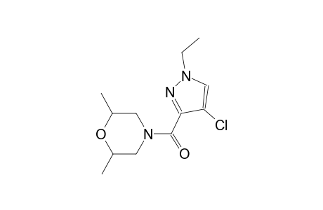 4-[(4-chloro-1-ethyl-1H-pyrazol-3-yl)carbonyl]-2,6-dimethylmorpholine