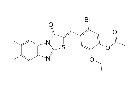5-bromo-4-[(Z)-(6,7-dimethyl-3-oxo[1,3]thiazolo[3,2-a]benzimidazol-2(3H)-ylidene)methyl]-2-ethoxyphenyl acetate