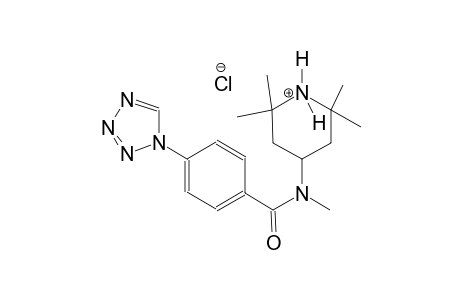 piperidinium, 2,2,6,6-tetramethyl-4-[methyl[4-(1H-tetrazol-1-yl)benzoyl]amino]-, chloride