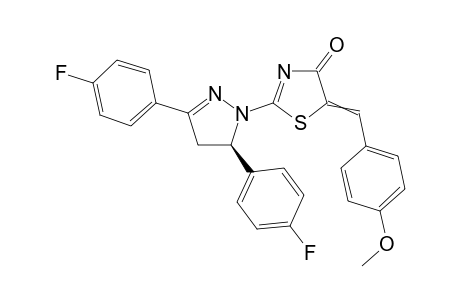 (5R)-2-[3,5-Di(4-fluorophenyl)-4,5-dihydropyrazol-1-yl]-5-(4-methoxybenzylidene)thiazol-4-one