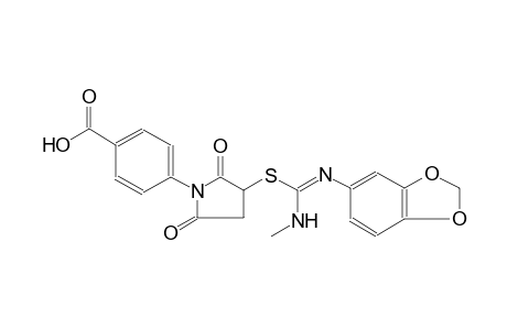 4-(3-{[(E)-(1,3-benzodioxol-5-ylimino)(methylamino)methyl]sulfanyl}-2,5-dioxo-1-pyrrolidinyl)benzoic acid