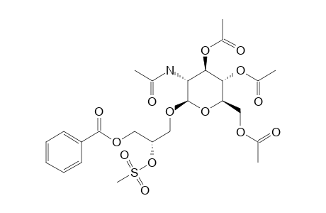 (2'S)-3'-BENZOYLOXY-2'-MESYLOXYPROPYL-3,4,6-TRI-O-ACETYL-2-ACETYLAMINO-2-DEOXY-BETA-D-GLUCOSIDE