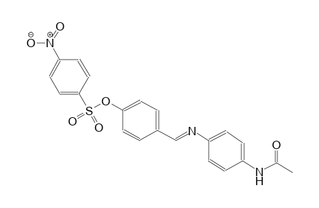 benzenesulfonic acid, 4-nitro-, 4-[(E)-[[4-(acetylamino)phenyl]imino]methyl]phenyl ester