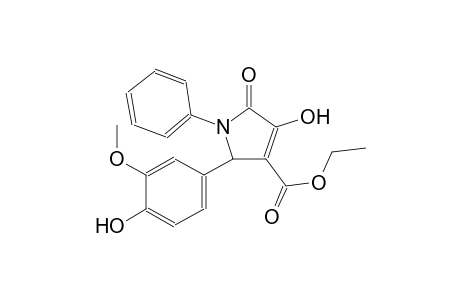 4-Hydroxy-2-(4-hydroxy-3-methoxy-phenyl)-5-oxo-1-phenyl-2,5-dihydro-1H-pyrrole-3-carboxylic acid ethyl ester