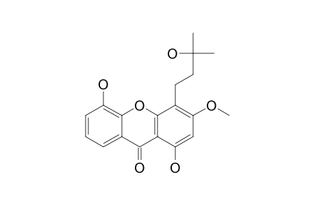 1,5-DIHYDROXY-3-METHOXY-4-(3-HYDROXY-3-METHYLBUTYL)-XANTHONE;NIGROLINEAXANTHONE-A