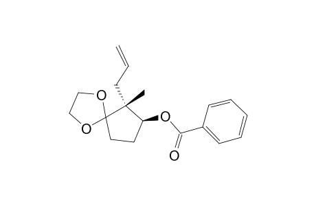 1,4-Dioxaspiro[4.4]nonan-7-ol, 6-methyl-6-(2-propenyl)-, benzoate, trans-