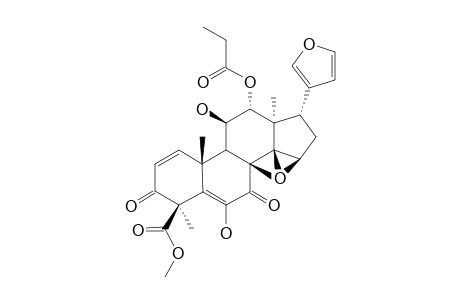 DEACETYLHIRTIN;METHYL-6,11-BETA-DIHYDROXY-12-ALPHA-PROPANOYLOXY-3,7-DIOXO-14-BETA,15-BETA-EPOXY-1,5-MELIACADIEN-29-OATE