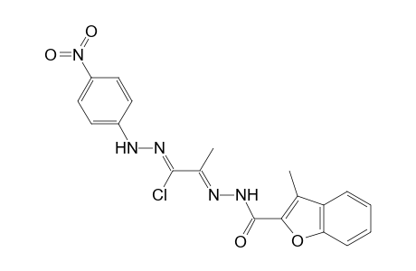 (1Z,2E)-2-{[(3-Methylbenzofuran-2-yl)carbonyl]hydrazono}-N-(4-nitrophenyl)propanehydrazonoyl chloride